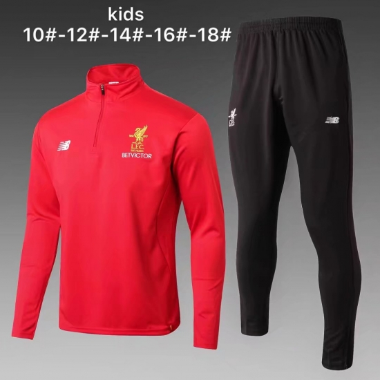 Kids Liverpool Training Suit Red 2017/18 - Click Image to Close