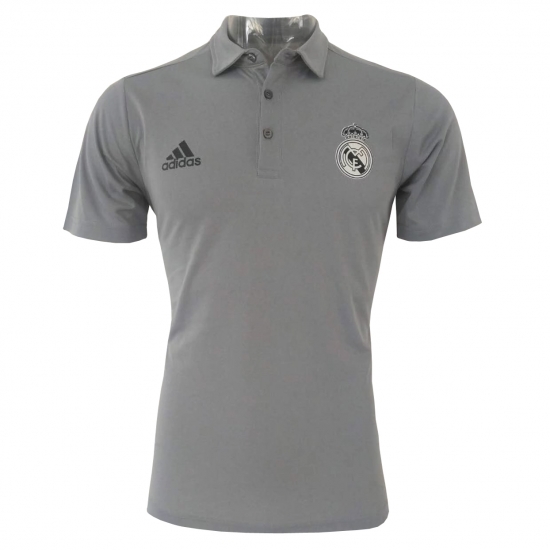 Real Madrid Grey 2017 Polo Shirt - Click Image to Close
