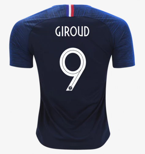 France 2018 World Cup Home Olivier Giroud Shirt Soccer Jersey