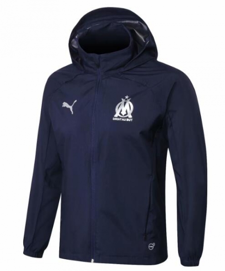 Olympique Marseille 2018/19 Royal Blue Woven Windrunner Jacket - Click Image to Close