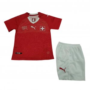Switzerland 2018 FIFA World Cup Home Kids Soccer Kit Children Shirt And Shorts
