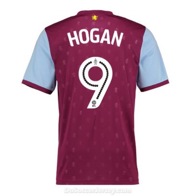 Aston Villa 2017/18 Home Hogan #9 Shirt Soccer Jersey