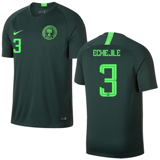 Nigeria Fifa World Cup 2018 Away Elderson Echiejile 3 Shirt Soccer Jersey - Click Image to Close