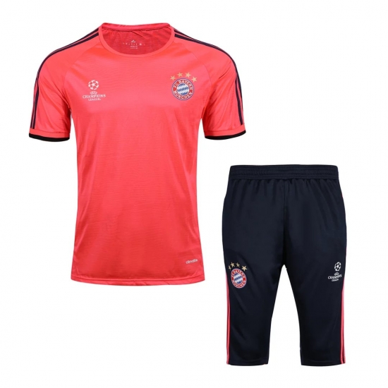 Bayern Munich Champions League Pink 2015/16 Short Training Suit - Click Image to Close
