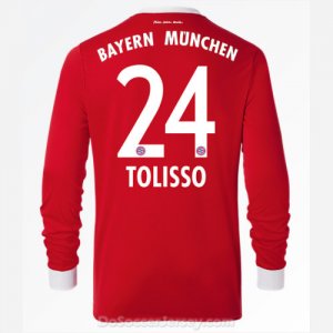 Bayern Munich 2017/18 Home Tolisso #24 Long Sleeved Soccer Shirt