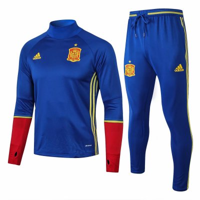 Spain 2016/17 Blue Training Suit (Shirt+Trouser)