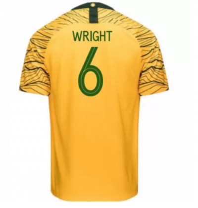 Australia 2018 FIFA World Cup Home Bailey Wright Shirt Soccer Jersey