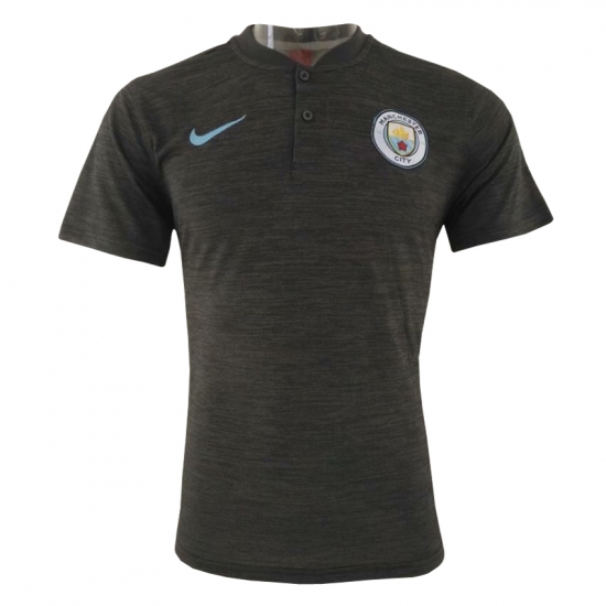 Manchester City 2018/19 Grey Polo Shirt - Click Image to Close