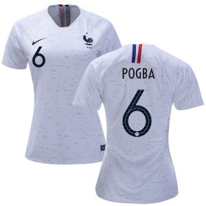 France 2018 World Cup PAUL POGBA 6 Women's Away Shirt Soccer Jersey