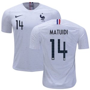 France 2018 World Cup BLAISE MATUIDI 14 Away Shirt Soccer Jersey
