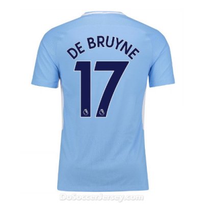 Manchester City 2017/18 Home De Bruyne #17 Shirt Soccer Jersey