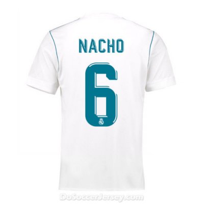 Real Madrid 2017/18 Home Nacho #6 Shirt Soccer Jersey