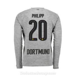 Borussia Dortmund 2017/18 Third Philipp #20 Long Sleeve Soccer Shirt
