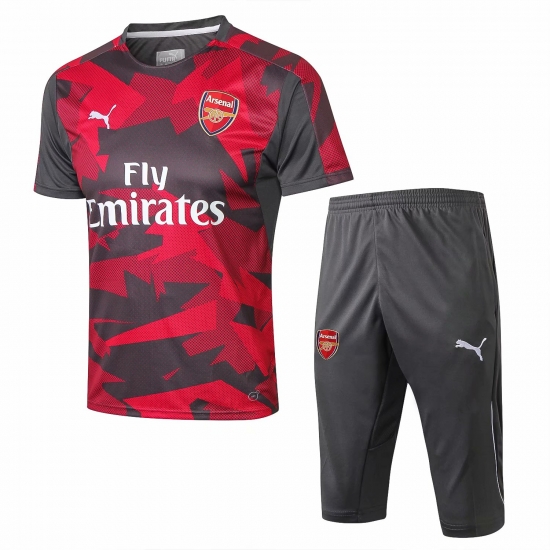 Arsenal 2017/18 Red Short Training Suit - Click Image to Close