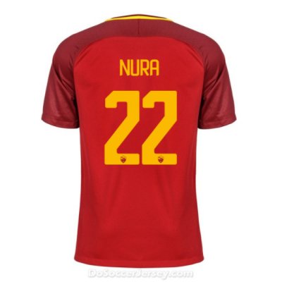 AS ROMA 2017/18 Home NURA #22 Shirt Soccer Jersey