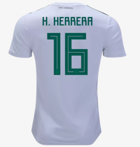 Mexico 2018 World Cup Away Hector Herrera Shirt Soccer Jersey