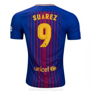 Barcelona 2017/18 Home Suarez #9 Shirt Soccer Jersey