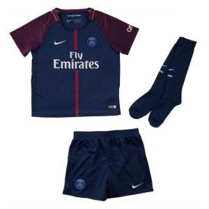 PSG 2017/18 Home Kids Whole Soccer Kit Children Shirt + Shorts + Socks