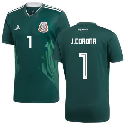 Mexico 2018 World Cup Home JOSE DE JESUS CORONA 1 Shirt Soccer Jersey