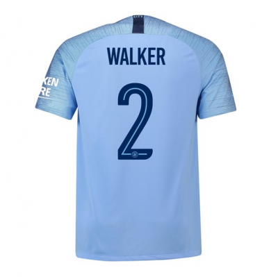 Manchester City 2018/19 Walker 2 UCL Home Shirt Soccer Jersey