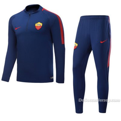 AS Roma 2017/18 Navy Training Kit(Zipper Sweat Shirt+Trouser)