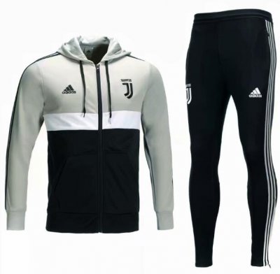 Juventus 2018/19 Grey Training Suit (Hoodie Jacket+Trouser)