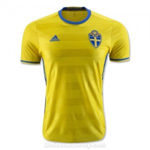 Sweden 2016/17 Home Shirt Soccer Jersey