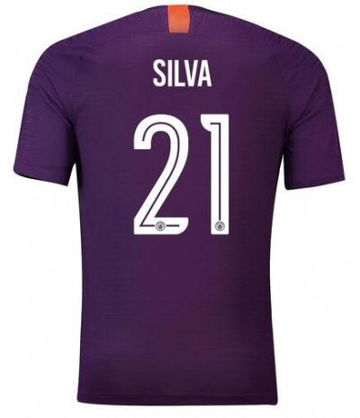 Manchester City 2018/19 Silva 21 UCL Cup Third Shirt Soccer Jersey
