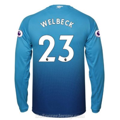 Arsenal 2017/18 Away WELBECK #23 Long Sleeved Shirt Soccer Jersey