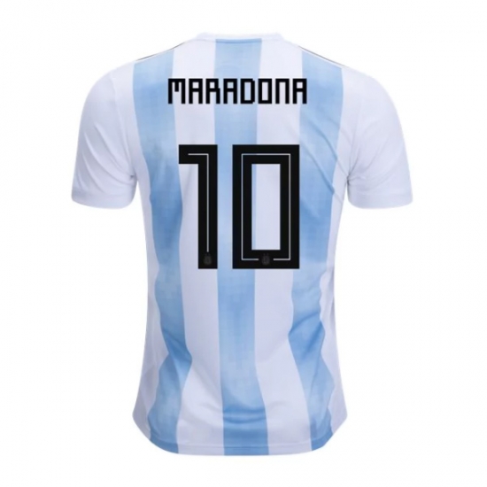 Argentina 2018 World Cup Home Diego Maradona #10 Shirt Soccer Jersey - Click Image to Close