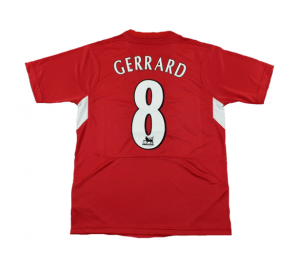 Liverpool 2005 Retro #8 Steven Gerrard EURO Champtions Red Shirt Soccer Jersey