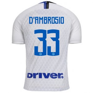 Inter Milan 2018/19 D'AMBROSIO 33 Away Shirt Soccer Jersey