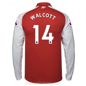 Arsenal 2017/18 Home WALCOTT #14 Long Sleeved Shirt Soccer Jersey