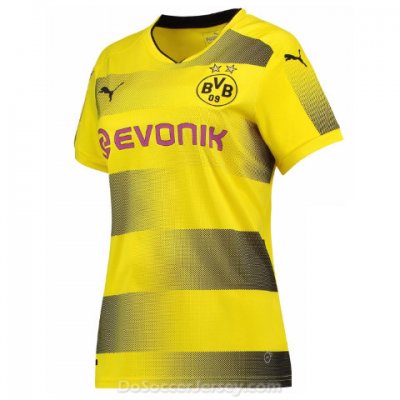 Borussia Dortmund 2017/18 Home Women's Shirt Soccer Jersey