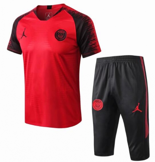 PSG x Jordan 2018/19 Red Short Training Suit - Click Image to Close