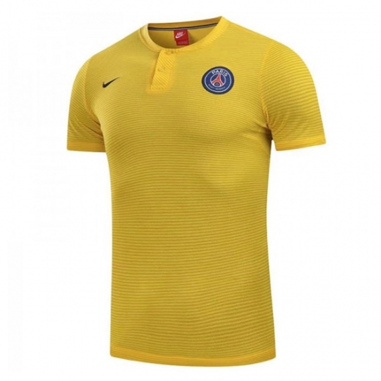 PSG 2017/18 Yellow Polo Shirt - Click Image to Close