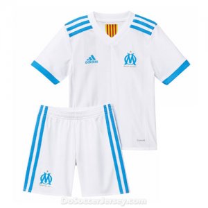 Olympique de Marseille 2017/18 Home Kids Kit Children Shirt And Shorts