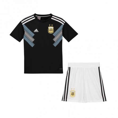 Argentina 2018 FIFA World Cup Away Kids Soccer Kit Children Shirt And Shorts