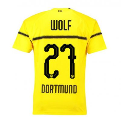 Borussia Dortmund 2018/19 Wolf 27 Cup Home Shirt Soccer Jersey
