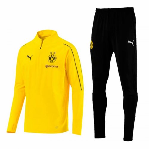 Borussia Dortmund 2018/19 Yellow Training Suit (Zipper Shirt+Trouser)