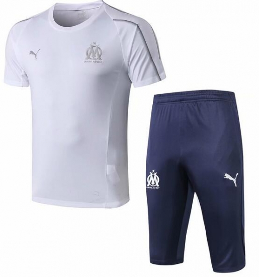Olympique Marseille 2018/19 White Short Training Suit - Click Image to Close