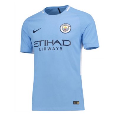 Match Version Manchester City 2017/18 Home Shirt Soccer Jersey