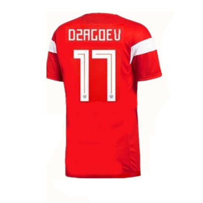 Russia 2018 World Cup Home Dzagoev Shirt Soccer Jersey