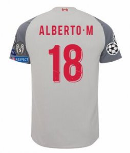 Liverpool 2018/19 ALBERTO MORENO 18 UCL Third Shirt Soccer Jersey