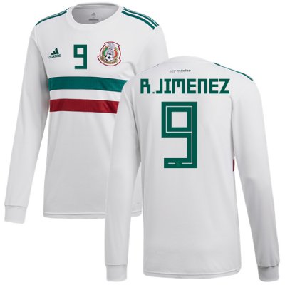Mexico 2018 World Cup Away RAUL JIMENEZ 9 Long Sleeve Shirt Soccer Jersey