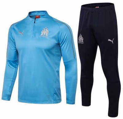 Olympique Marseille 2018/19 Light Blue Training Suit (Sweat Shirt+Trouser)