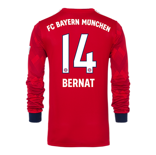 Bayern Munich 2018/19 Home 14 Bernat Long Sleeve Shirt Soccer Jersey