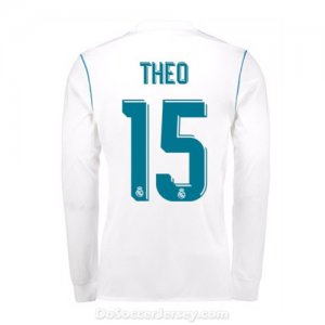 Real Madrid 2017/18 Home Theo #15 Long Sleeved Shirt Soccer Jersey