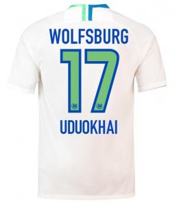 VfL Wolfsburg 2018/19 UDUOKHAI 17 Away Shirt Soccer Jersey