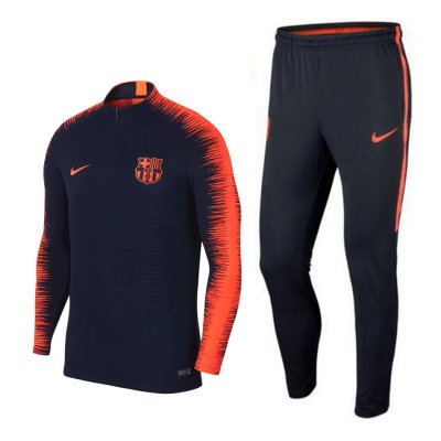 Barcelona 2017/18 Orange Training Suits(Zipper Shirt+Trouser)